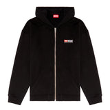 DIESEL men's sweat jacket - S-BOXT-HOOD-ZIP-DIV SWEAT, hood, zip, cotton
