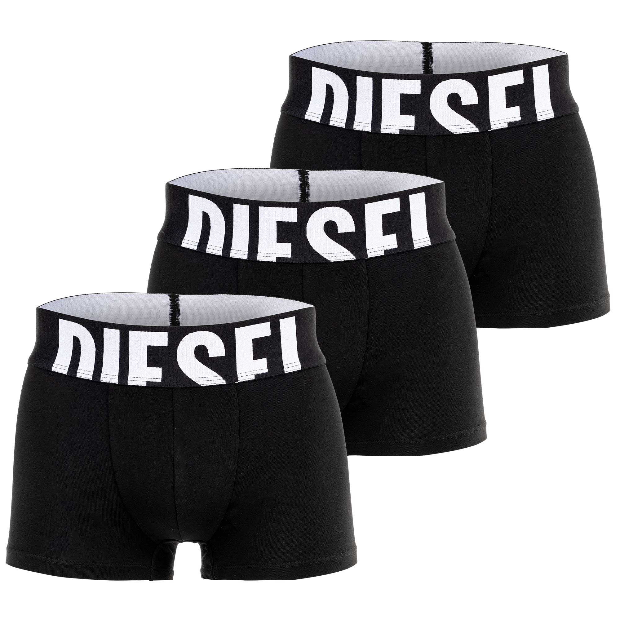 DIESEL Men Boxer Shorts, 3-pack - UMBX-DAMIENTHREEPACK, Trunks, Cotton Stretch, Big Logo
