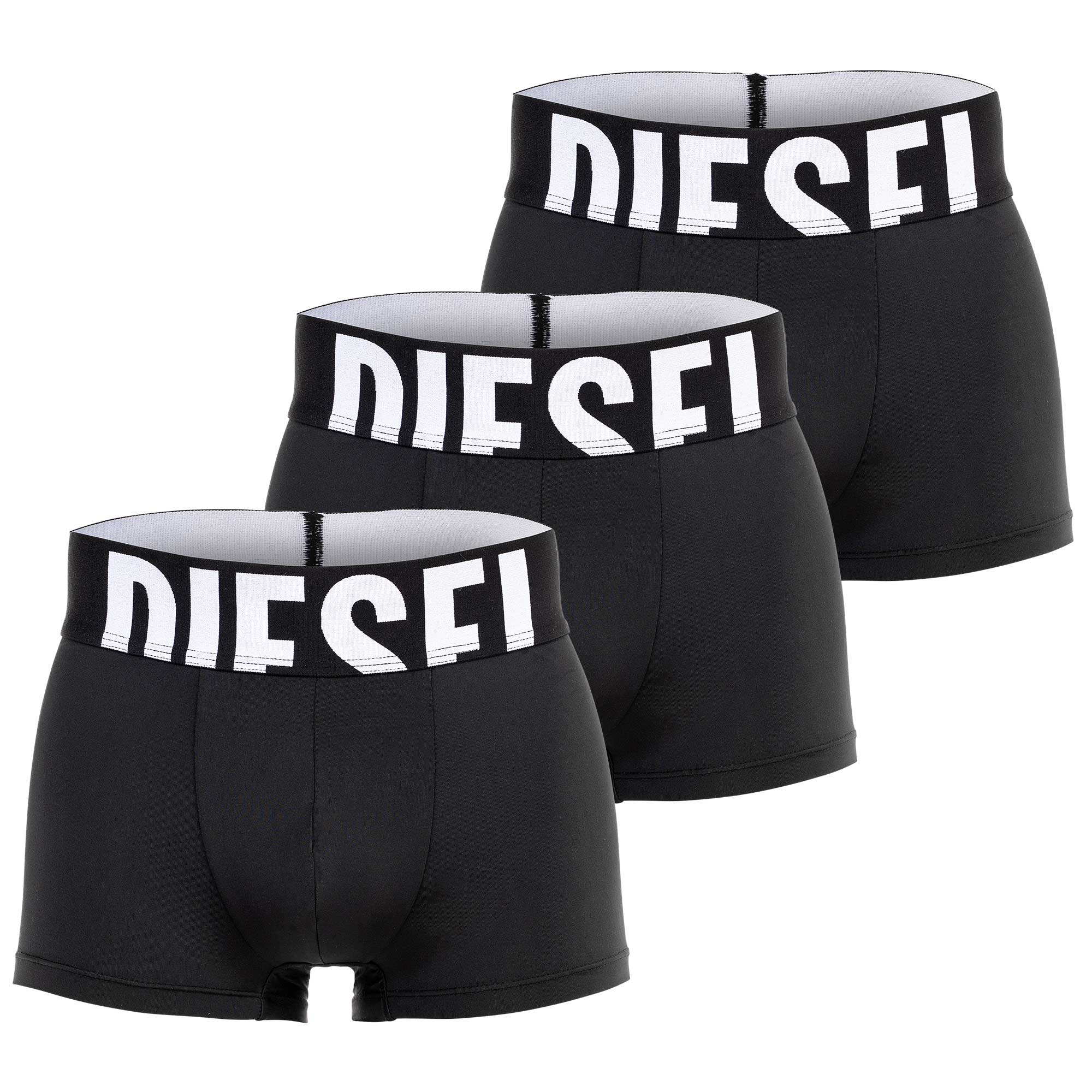 DIESEL Men Boxer Shorts, 3-pack - DAMIEN-D-POP 55, Boxer Briefs, Retro-style, Large Logo, Microfibre