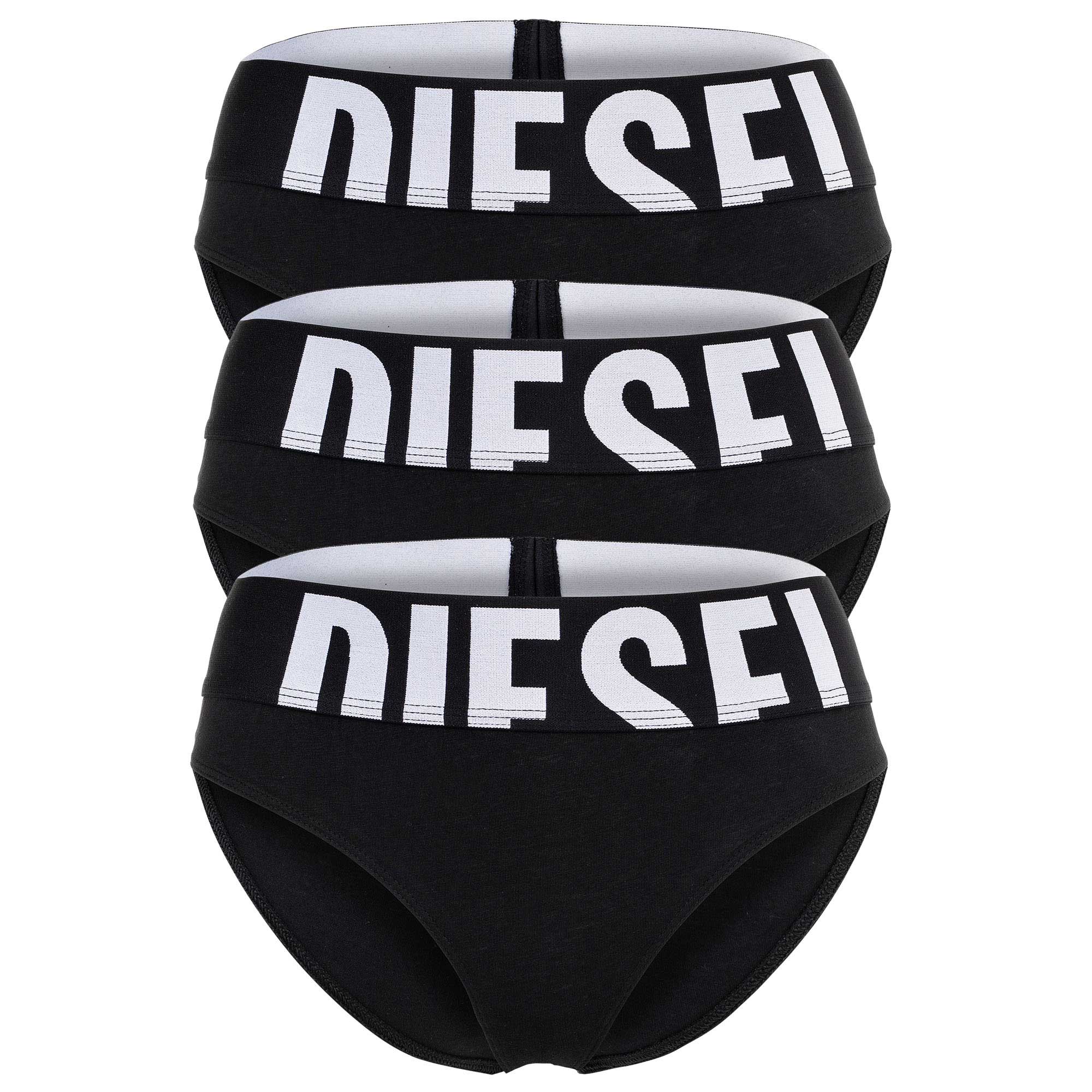 DIESEL Damen Slips, 3er Pack - LOLA-D-POP, Big Logo, Cotton Stretch, einfarbig