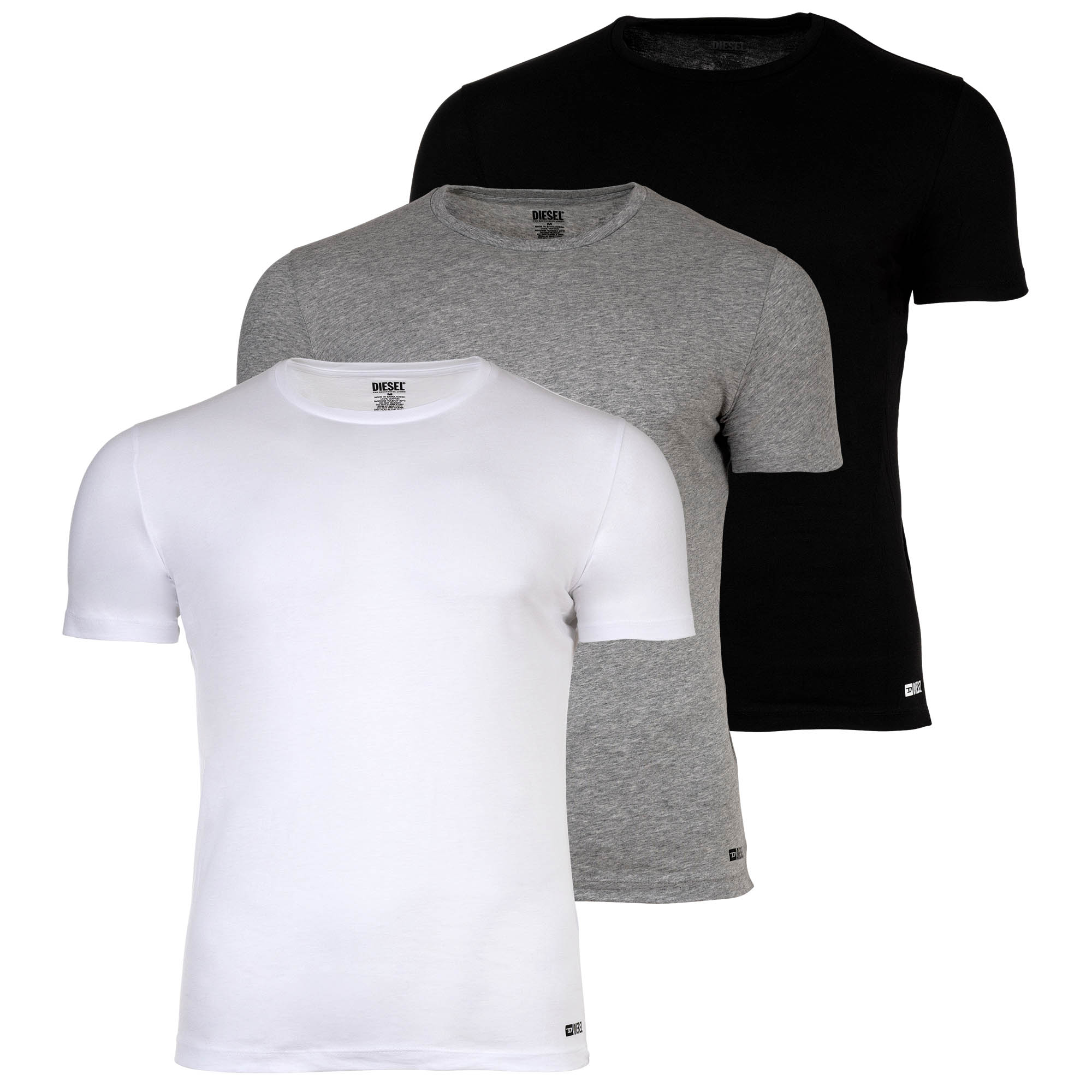 DIESEL Herren T-Shirt, 3er Pack - RANDAL, Unterhemd, Rundhals, kurzarm, Baumwolle