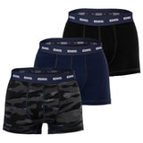 DIESEL Herren Boxershorts, 3er Pack - DAMIEN-UTLT, Cotton Stretch, uni/gemustert