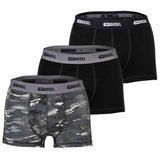 DIESEL Herren Boxershorts, 3er Pack - DAMIEN-UTLT, Cotton Stretch, uni/gemustert