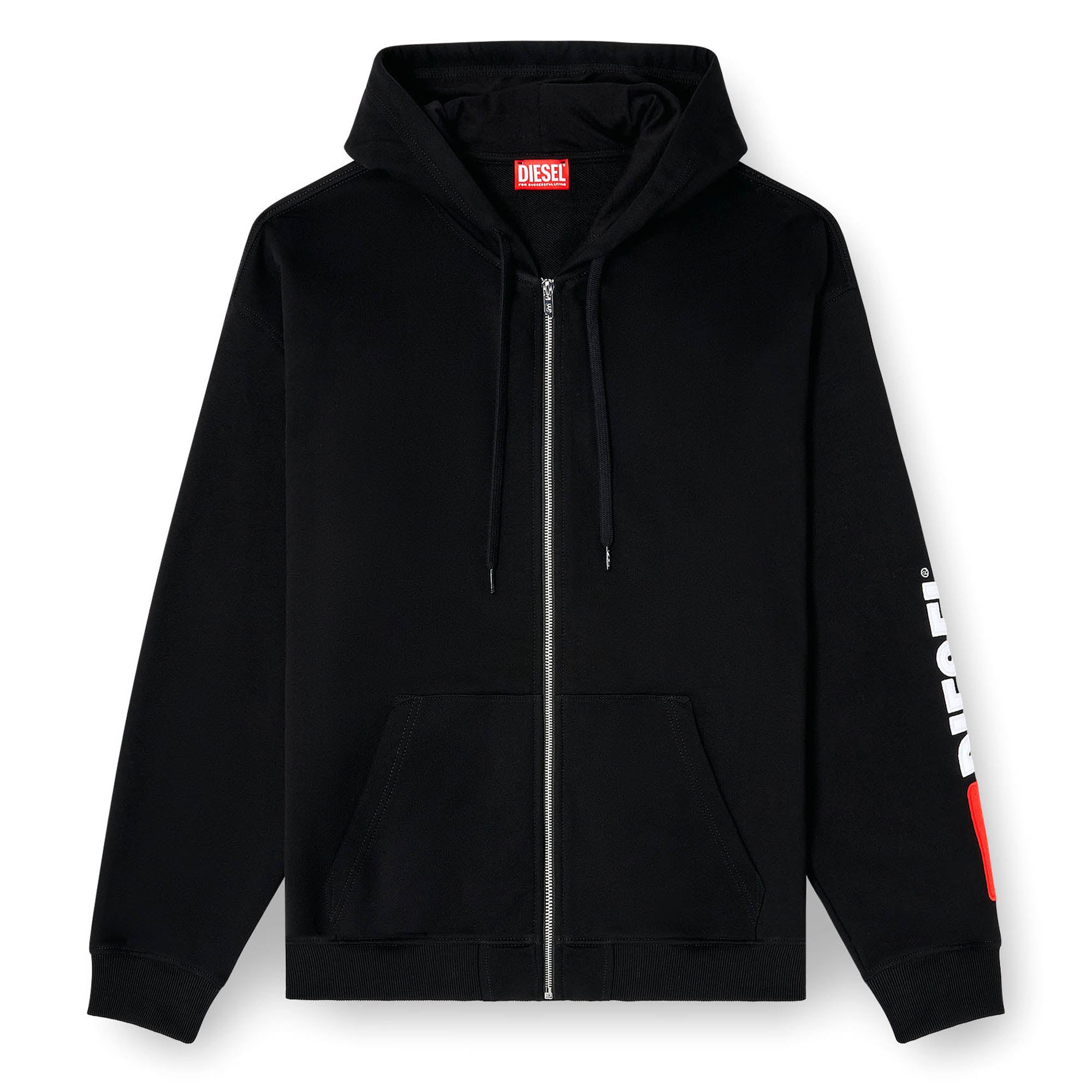 DIESEL Herren Sweatjacke - S-BOXT-ZIP-HOOD-DIV, Kapuze, einfarbig