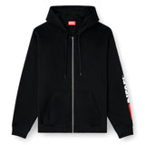 DIESEL Herren Sweatjacke - S-BOXT-ZIP-HOOD-DIV, Kapuze, einfarbig
