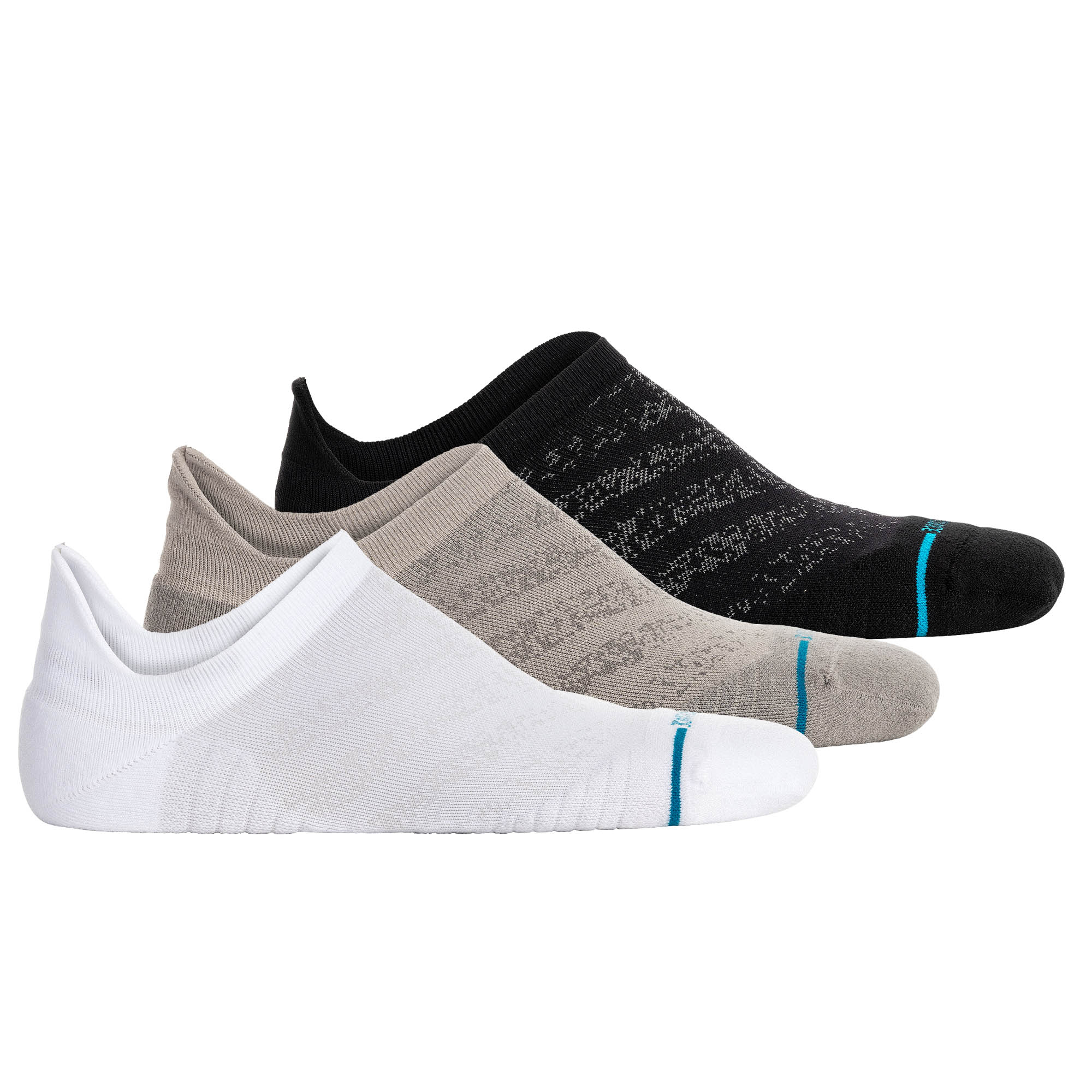 STANCE Unisex Sneaker Socks, 3-Pack - Run Light Tab, Logo, Performance Socks