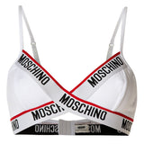 MOSCHINO Damen Bustier -  bügellos, Bra, BH, Logo, Stretch Cotton