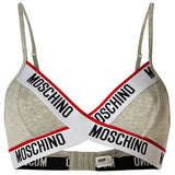 MOSCHINO Damen Bustier -  bügellos, Bra, BH, Logo, Stretch Cotton