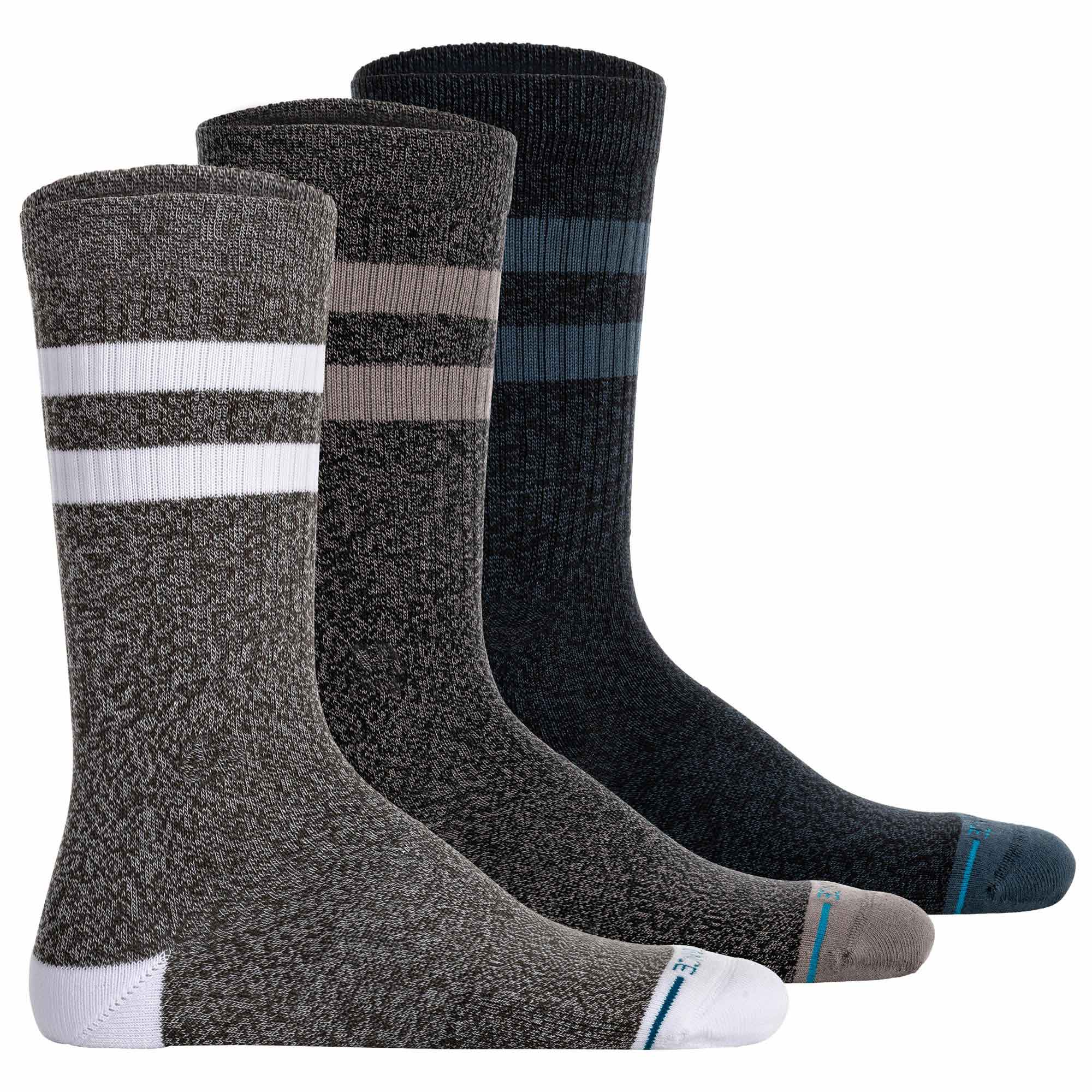 STANCE Unisex Socken 3er Pack - The Joven, Logo, Streifen, Crew Socken