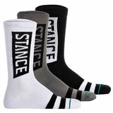 STANCE Unisex Socken 3er Pack - The OG, Logo, Streifen, Crew Socken