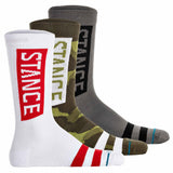 STANCE Unisex Socken 3er Pack - The OG, Logo, Streifen, Crew Socken