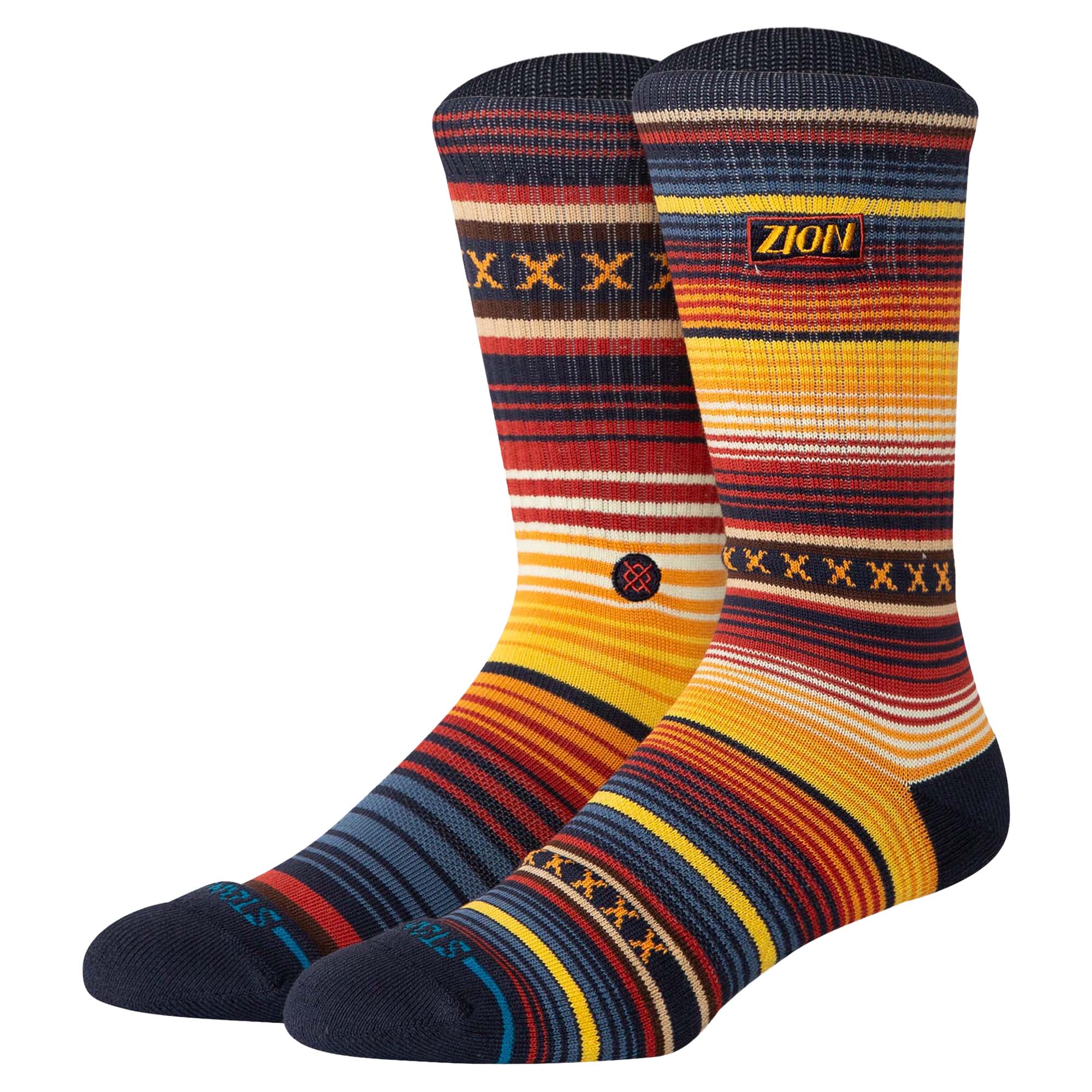 STANCE Unisex Socken - Curren Parks Crew, Logo, Crew Socken, Streifenmuster