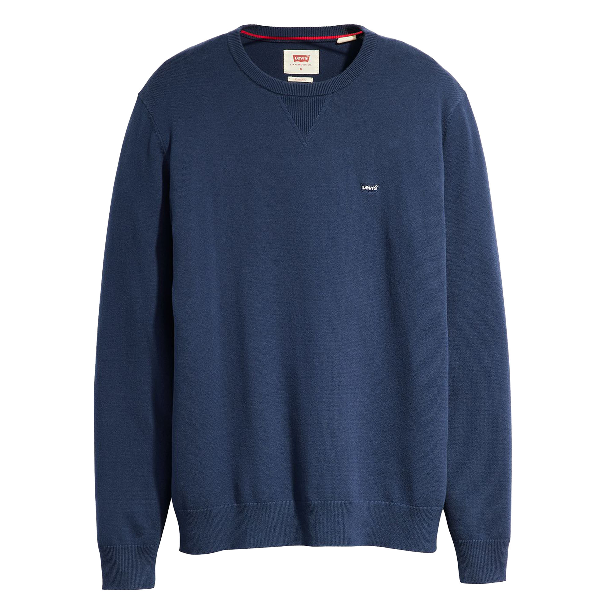 Levi's Herren Strickpullover - "Lightweight Housemark Sweater", Rundhals, Baumwoll-Mix