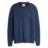 Levi's Herren Strickpullover - "Lightweight Housemark Sweater", Rundhals, Baumwoll-Mix