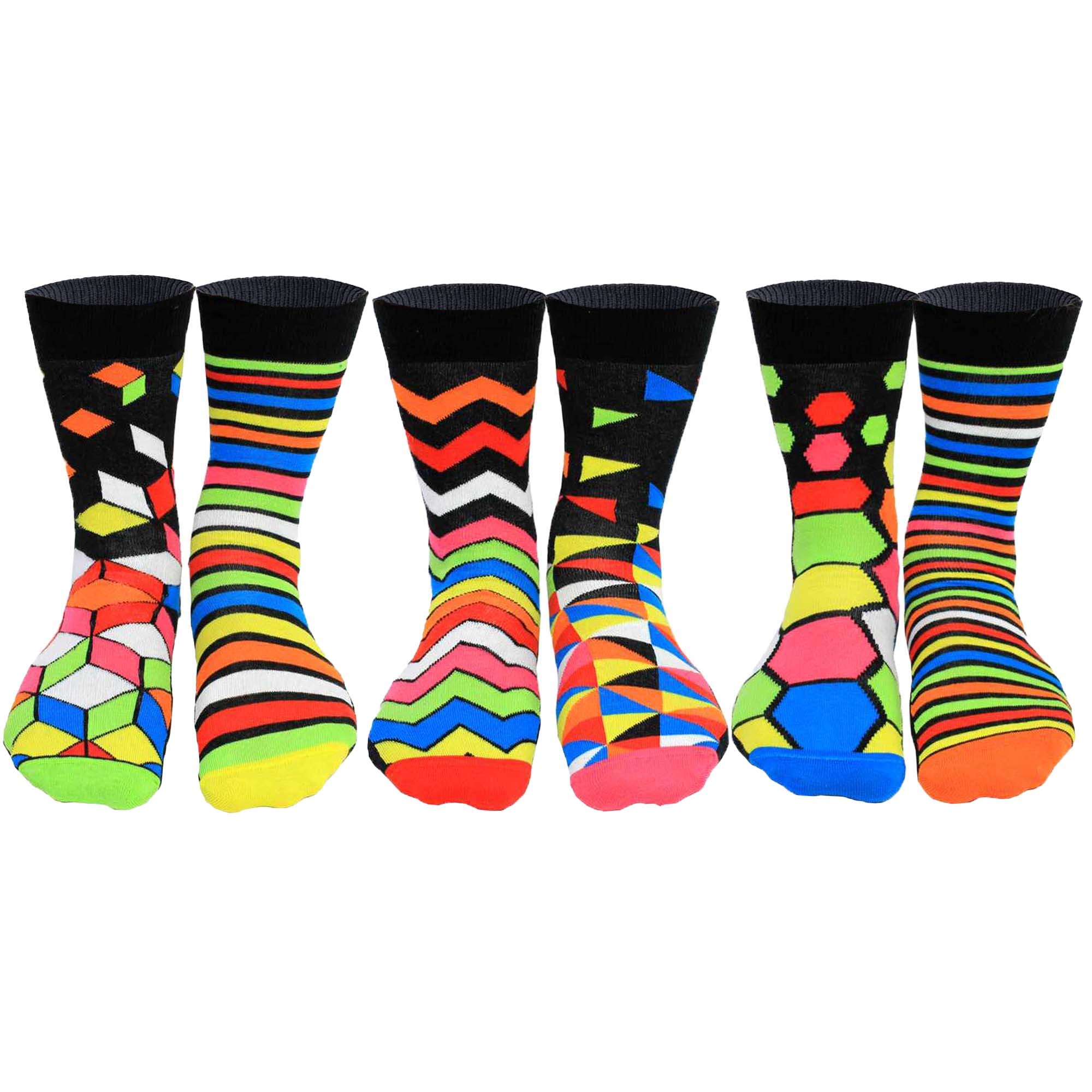United Oddsocks Herren Socken, 6 Socken Pack - Strumpf, Mottomotive