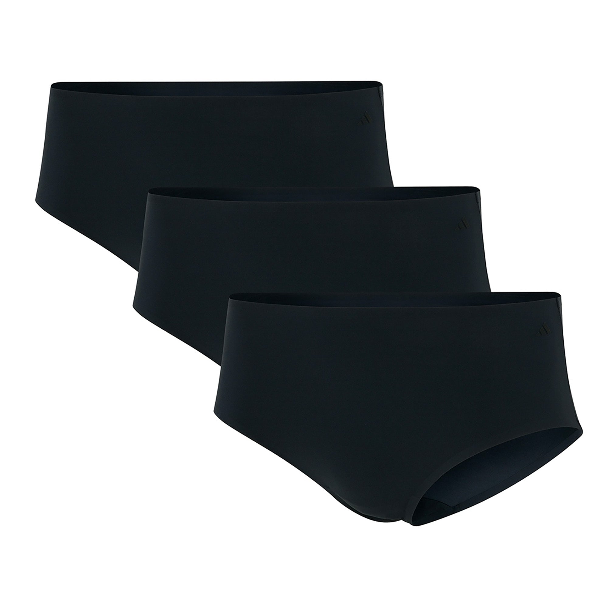 adidas Damen Slips, 3er Pack - Sport Active Light Flex, Hipster, Unterwäsche, Logo, einfarbig