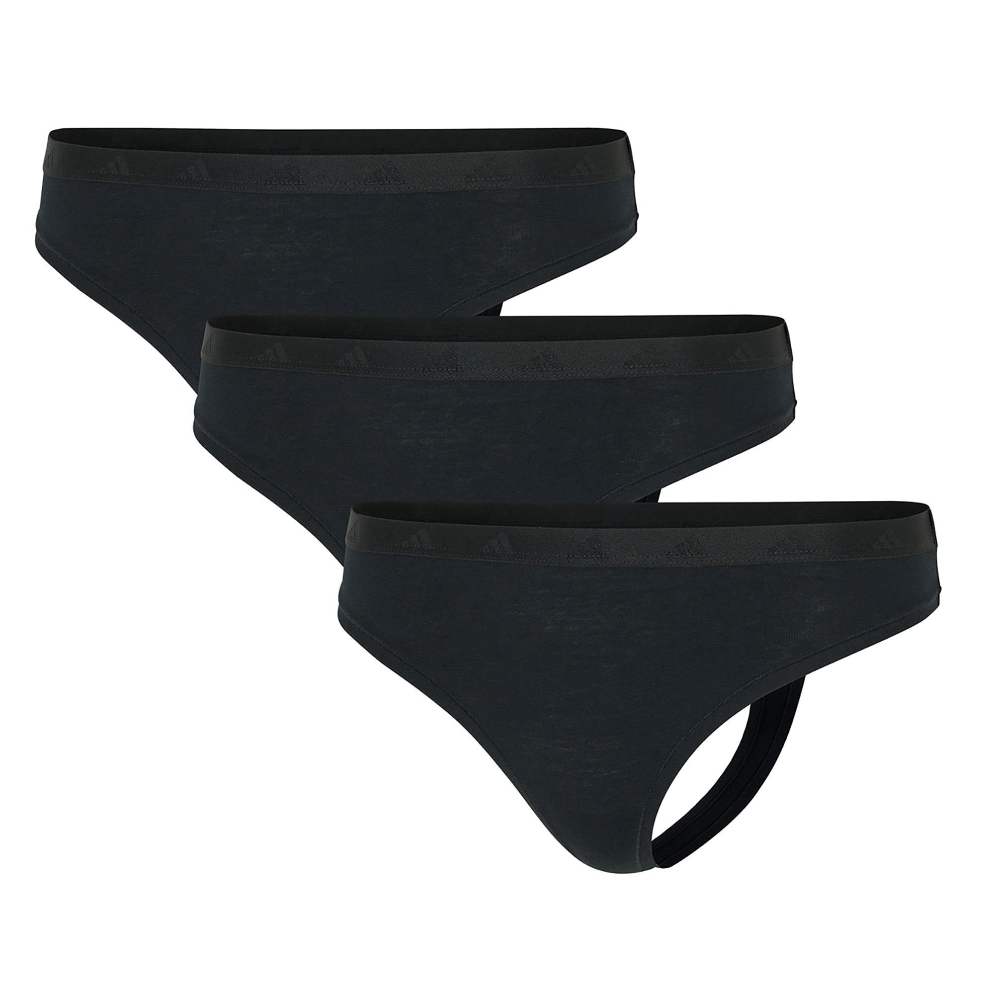 adidas women thong, 3-pack - Sport Active Essential, Low Rise Thong, underwear, cotton stretch, logo, uni