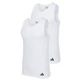 adidas Herren Unterhemden, 2er Pack - Ergonomic Tank Top 2PK, Active Flex Cotton, ärmellos, einfarbig