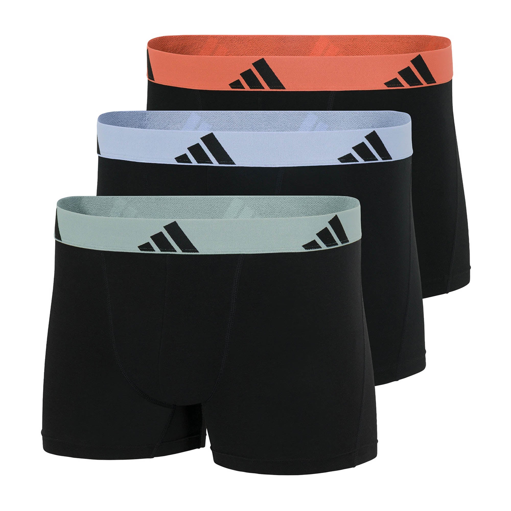 adidas Herren Boxershorts, 3er Pack - Trunks, Active Flex Cotton, Logo, einfarbig