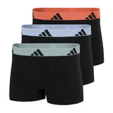 adidas Herren Boxershorts, 3er Pack - Trunks, Active Flex Cotton, Logo, einfarbig