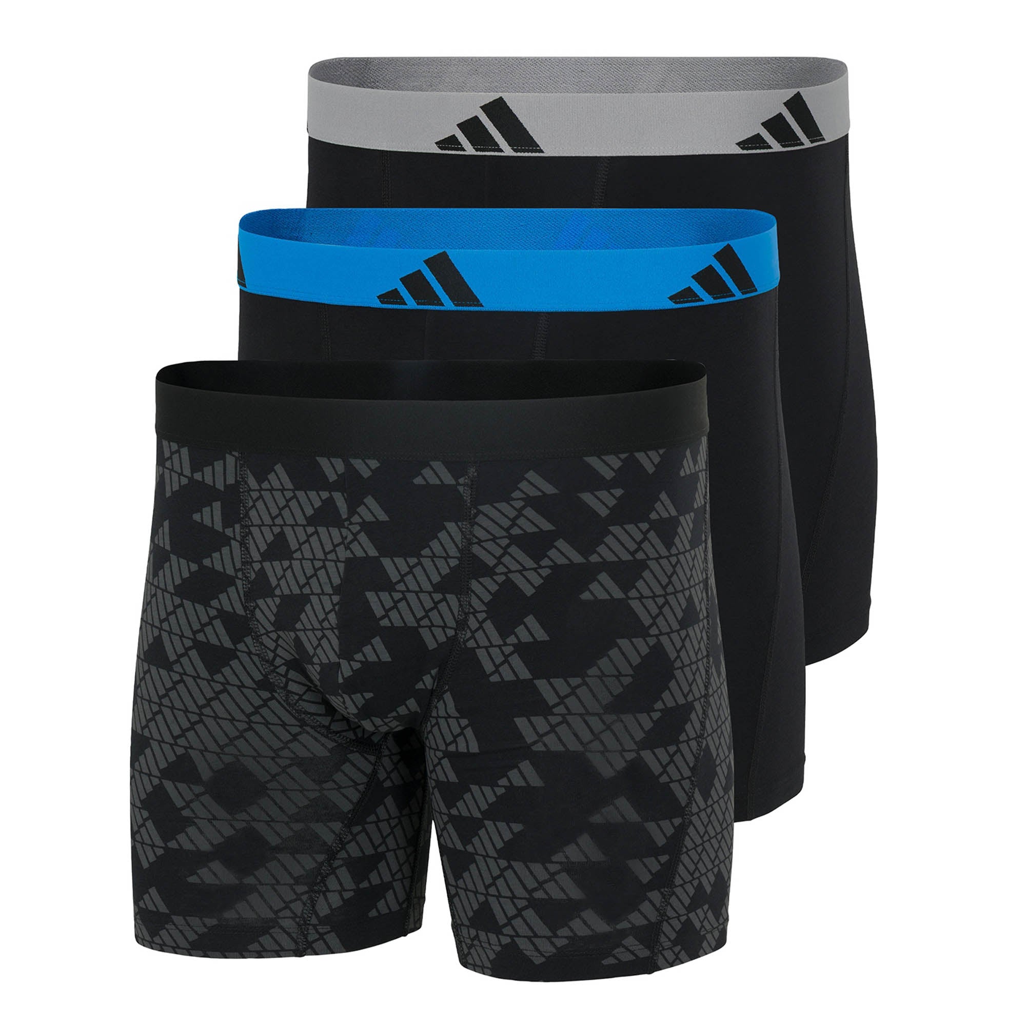 adidas Herren Boxershorts, 3er Pack - Boxer Briefs, Active Flex Cotton, Logo