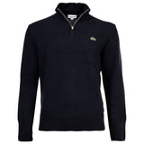 LACOSTE Men Sweater - Troyer Collar, Ribbed Knit, Wool
