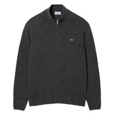 LACOSTE Herren Pullover - Troyer-Kragen, Rippstrick, Wolle