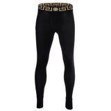 VERSACE Herren Lange Unterhose - TOPEKA, Stretch Cotton, Logobund, einfarbig