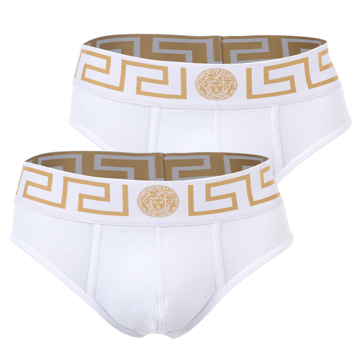 VERSACE Herren Slip, 2er Pack - TOPEKA, Baumwolle, einfarbig