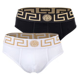 VERSACE Men's Briefs, 2-Pack - TOPEKA, cotton, solid color