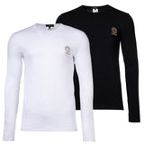 VERSACE Herren Langarmshirt, 2er Pack - TOPEKA, Longsleeve, Rundhals, Organic Cotton, Bi-Stretch