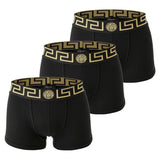 VERSACE Herren Trunks, 3er Pack - TOPEKA, Baumwolle, einfarbig