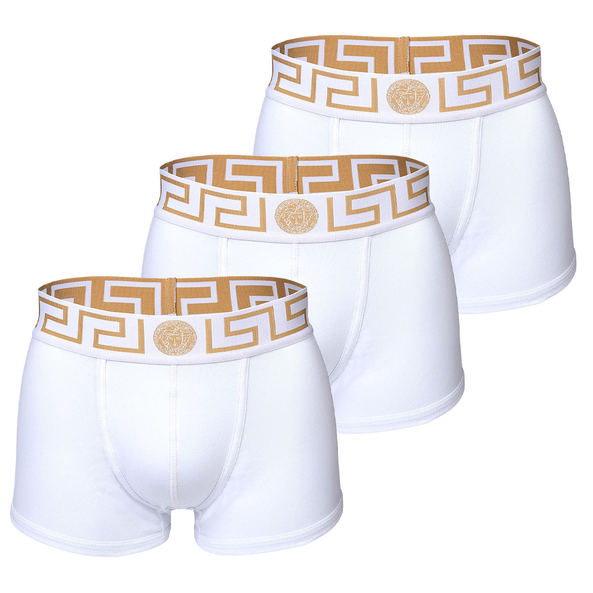 VERSACE Herren Trunks, 3er Pack - TOPEKA, Baumwolle, einfarbig