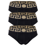 VERSACE Herren Slip, 3er Pack - TOPEKA, Baumwolle, einfarbig