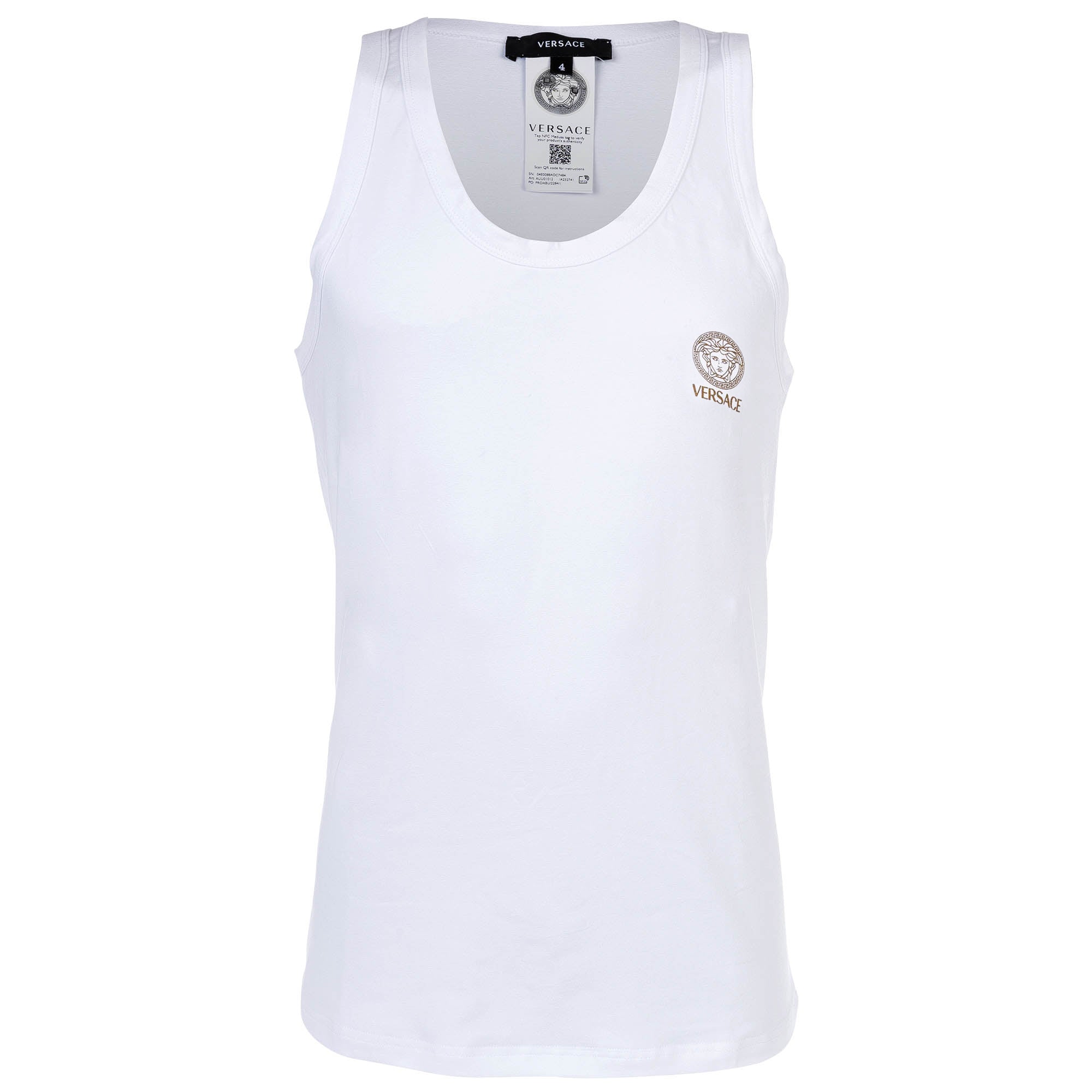 VERSACE Herren Tank Top - TOPEKA, Unterhemd, Rundhals, Stretch Cotton, einfarbig