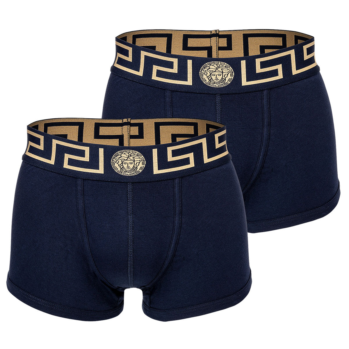 VERSACE Herren Trunks, 2er Pack - TOPEKA, Stretch Cotton, einfarbig