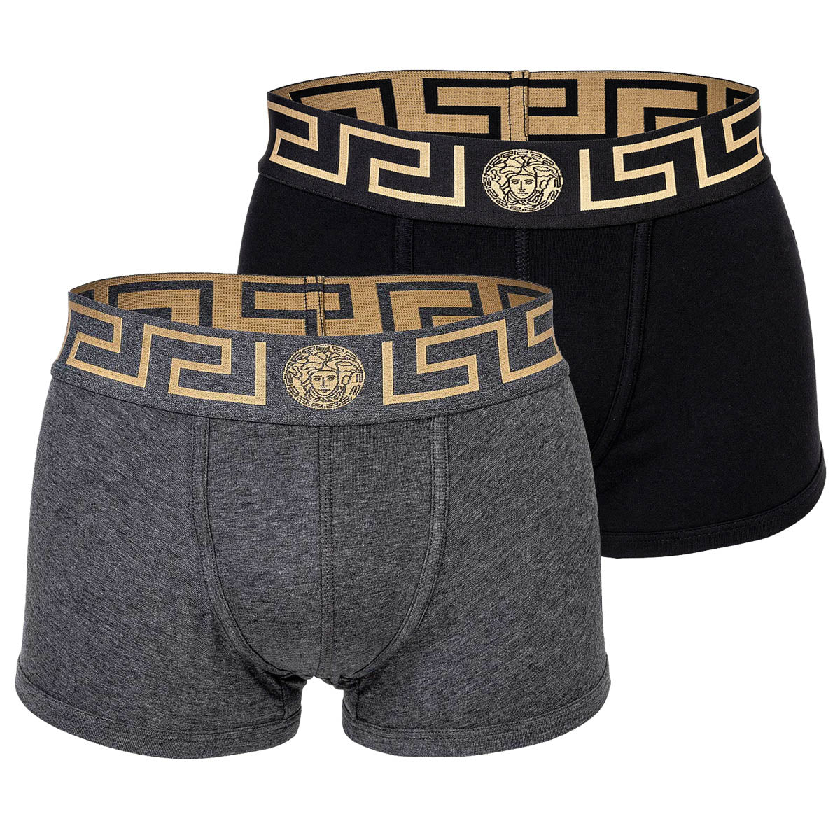 VERSACE Herren Trunks, 2er Pack - TOPEKA, Stretch Cotton, einfarbig