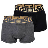 VERSACE Herren Trunks, 2er Pack - TOPEKA, Stretch Cotton, einfarbig