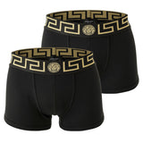 VERSACE Herren Trunks, 2er Pack - TOPEKA, Stretch Cotton, einfarbig