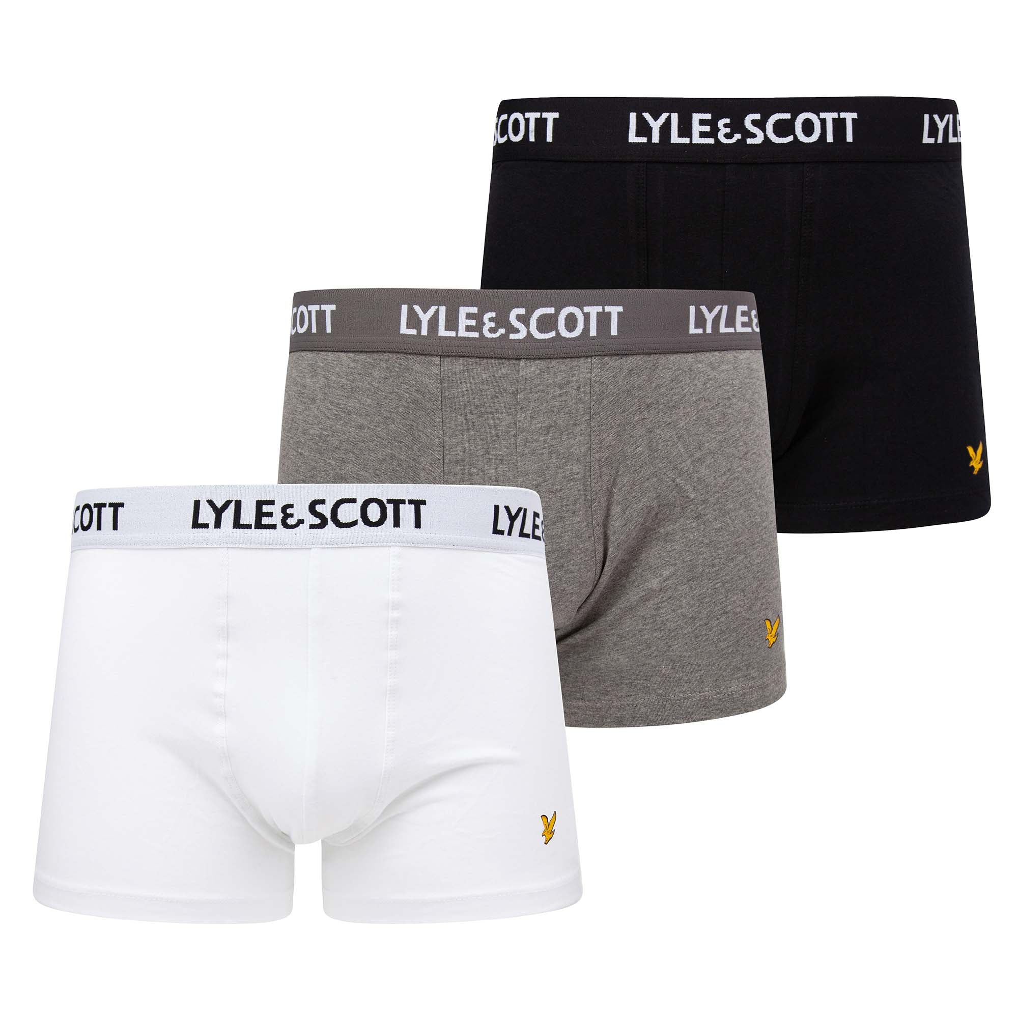 LYLE&SCOTT Herren Boxershorts, 3er Pack - Barclay Core Trunks, Baumwoll-Stretch