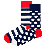 Happy Socks Unisex Socken, 2er Pack - Classic Crew, Organic Cotton, Farbmix