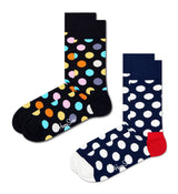 Happy Socks Unisex Socken, 2er Pack - Classic Crew, Organic Cotton, Farbmix