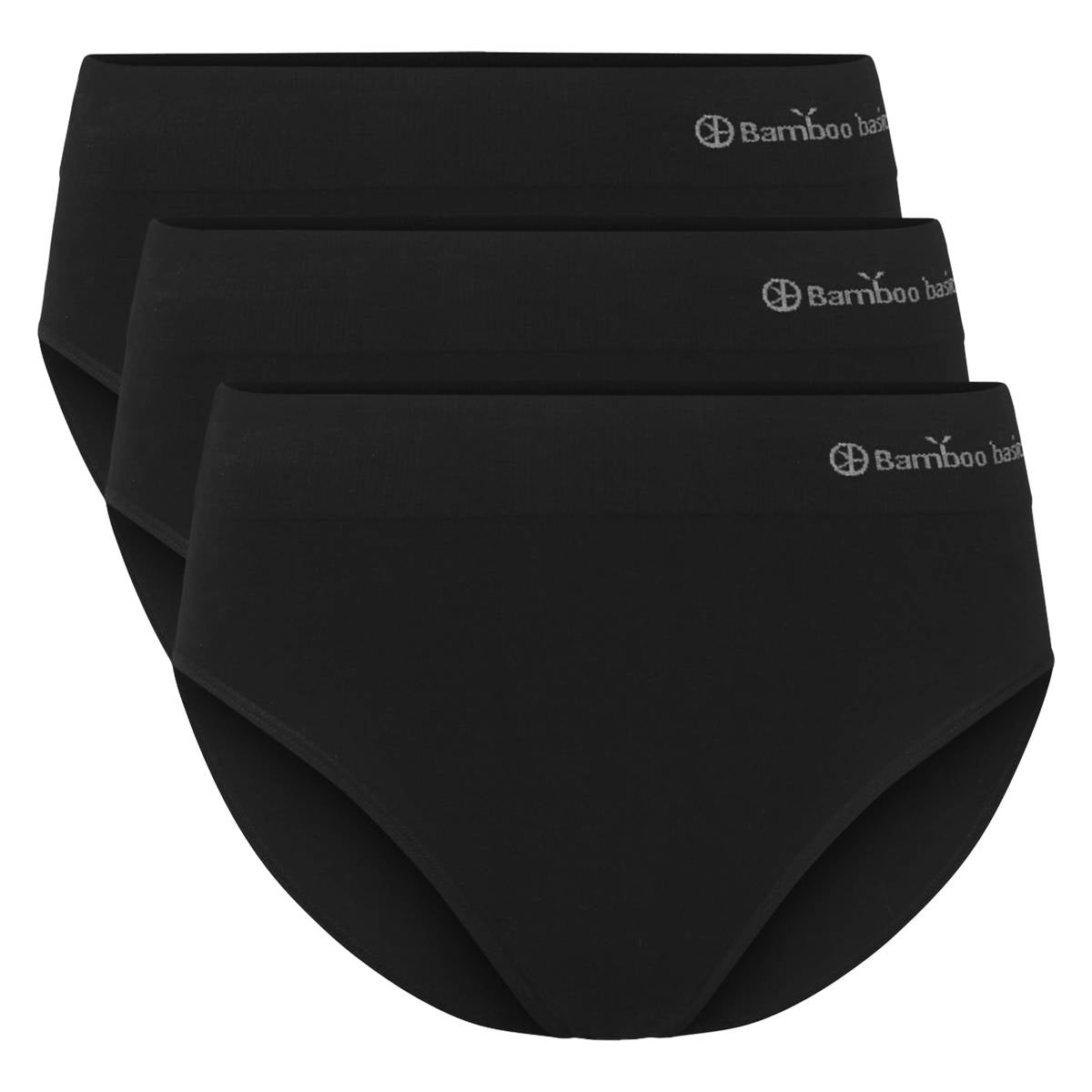 Bamboo basics Damen Slips, 3er Pack - BELLE seamless full briefs, Jersey, Logo