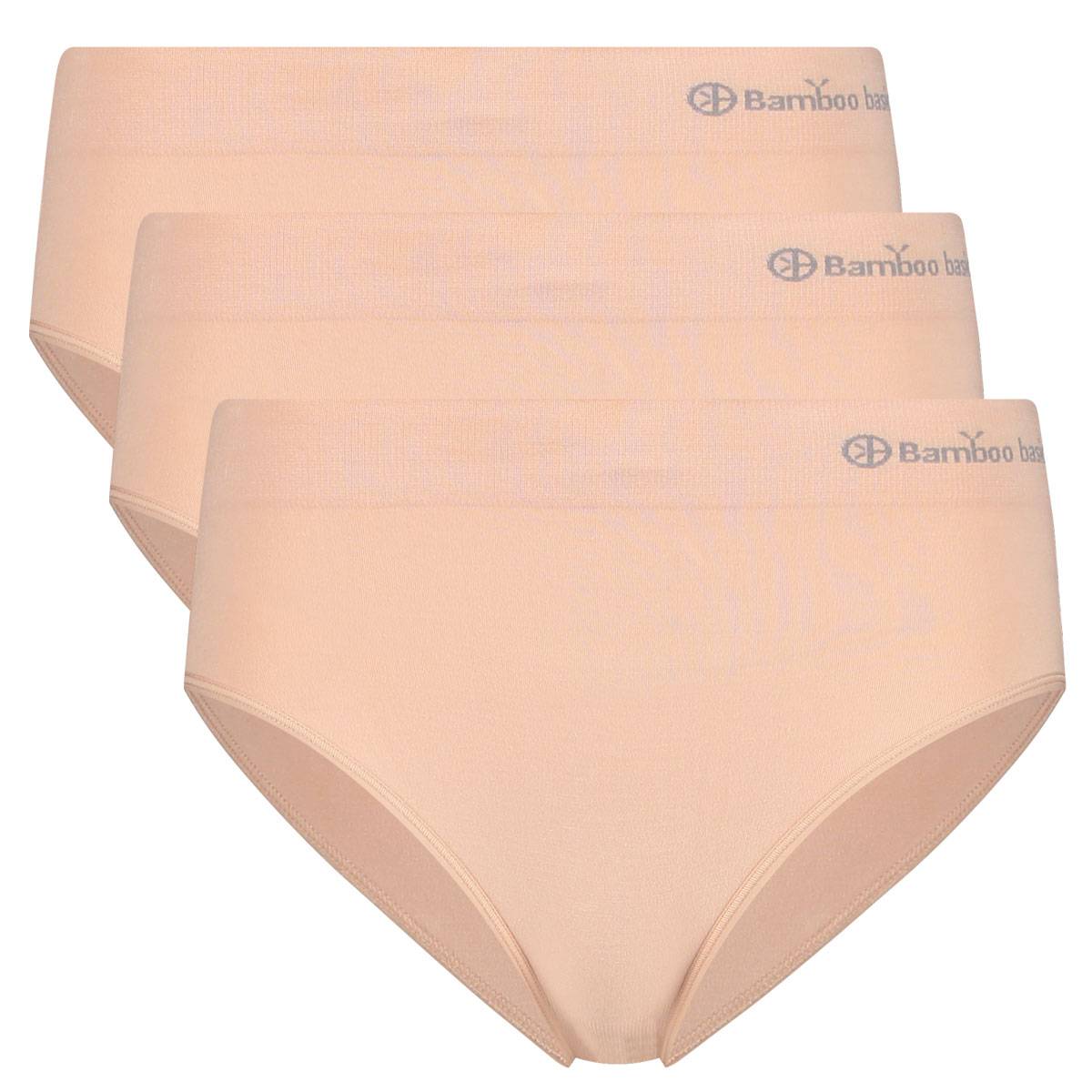 Bamboo basics Damen Slips, 3er Pack - BELLE seamless full briefs, Jersey, Logo