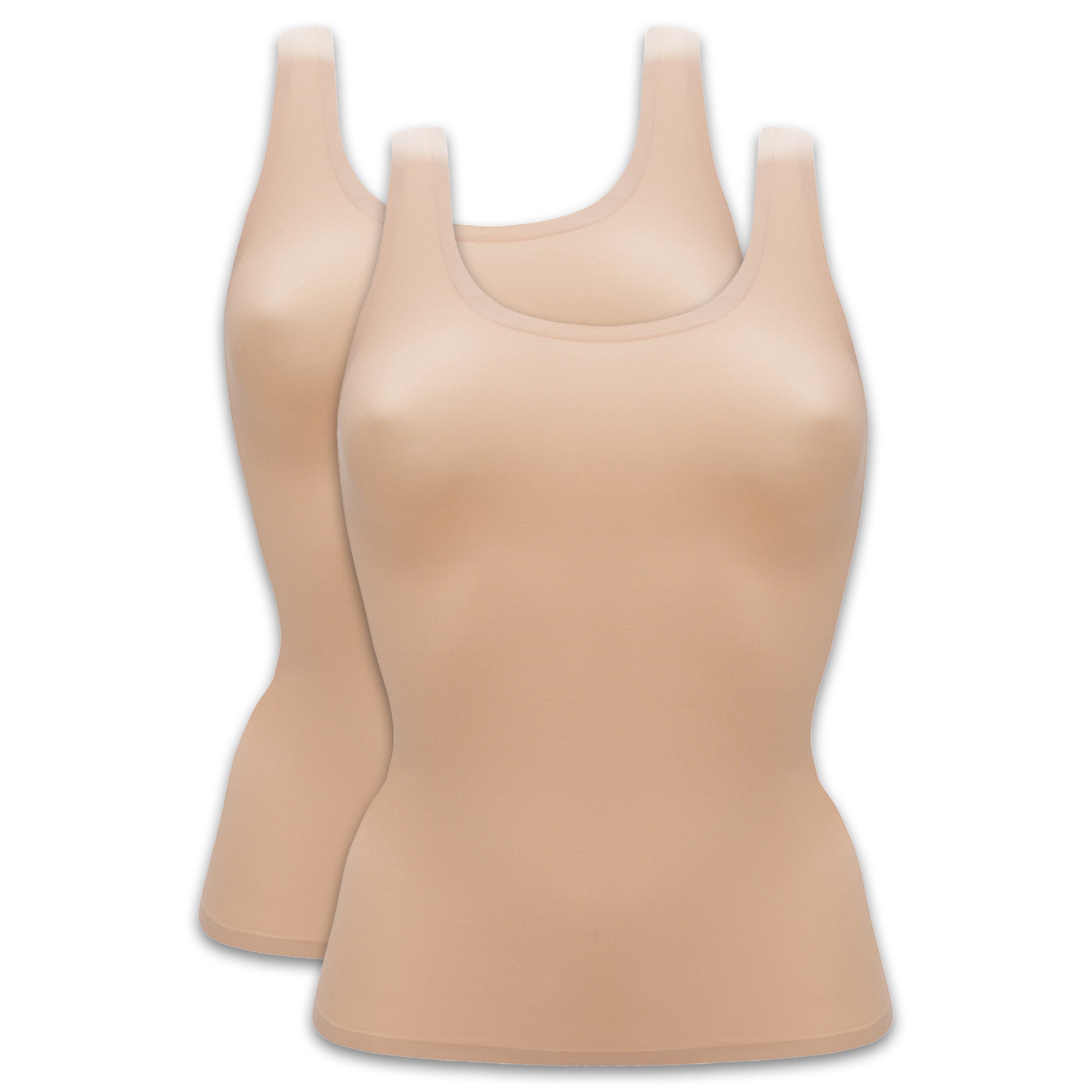 Chantelle Damen Top 2er Pack - Unterhemd, SoftStretch, nahtlos, Einheitsgröße 34-44