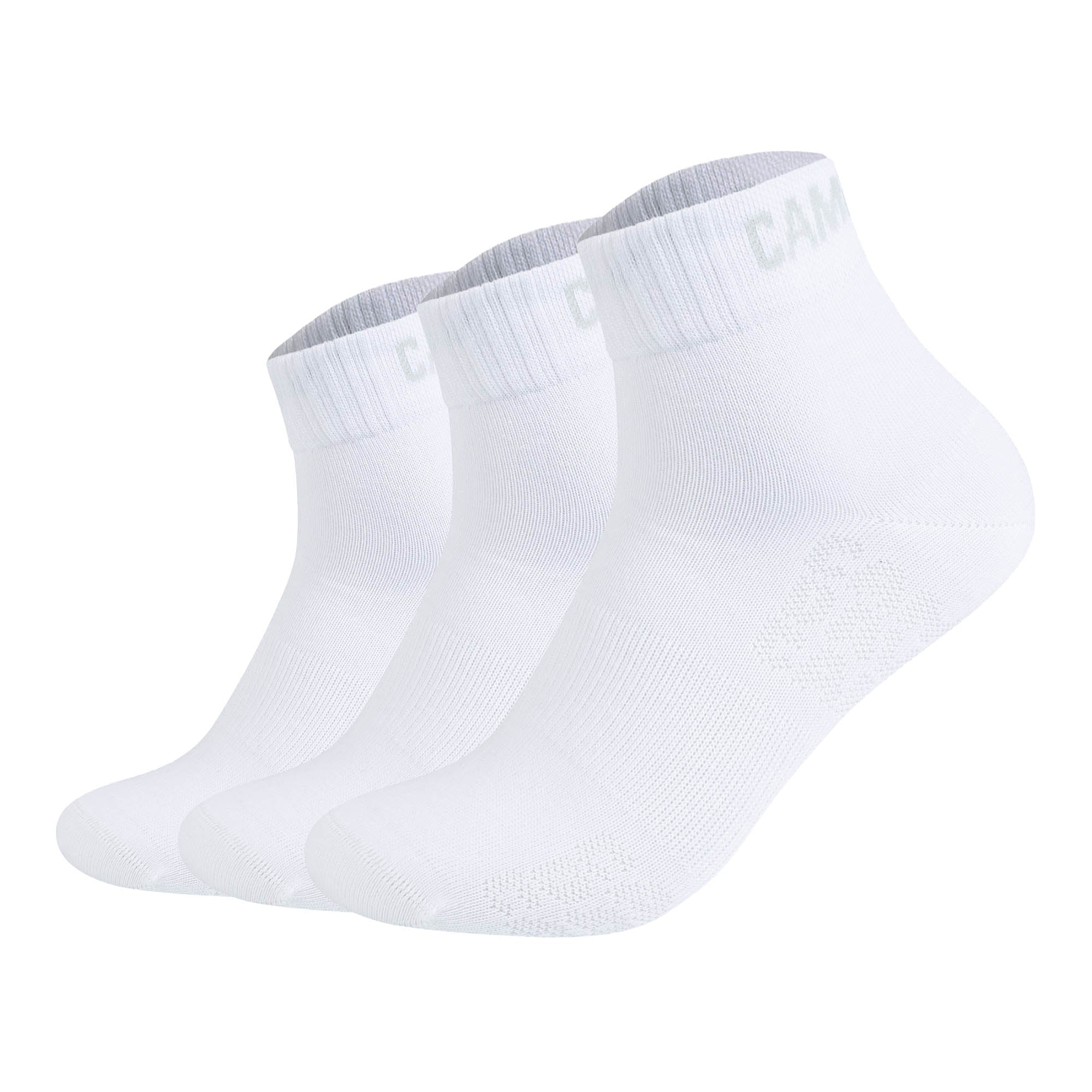 CAMP DAVID Herren Quartersocken, 3er Pack - Action-Mesh Cotton Quarter 3P, Logo