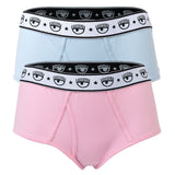 CHIARA FERRAGNI Damen Brief 2er Pack - Slips, Cotton Stretch, Logobund, uni