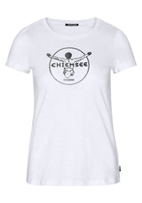 CHIEMSEE Damen T-Shirt - Taormina, Shirt, Baumwolle, Rundhals, Logo, kurz, einfarbig