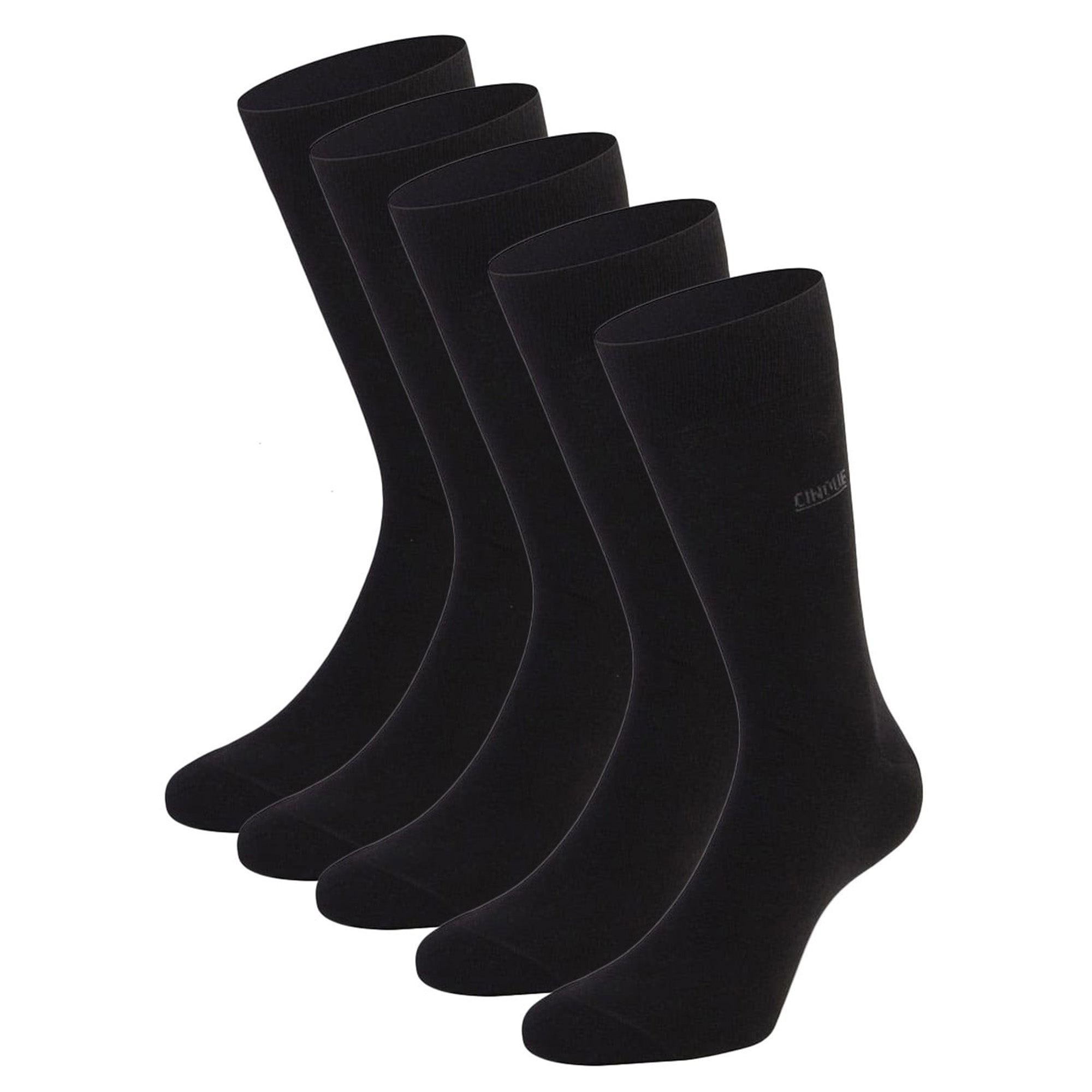 CINQUE Herren Socken, 5er Pack - Business-Socken, Baumwollmischung, Logo, einfarbig