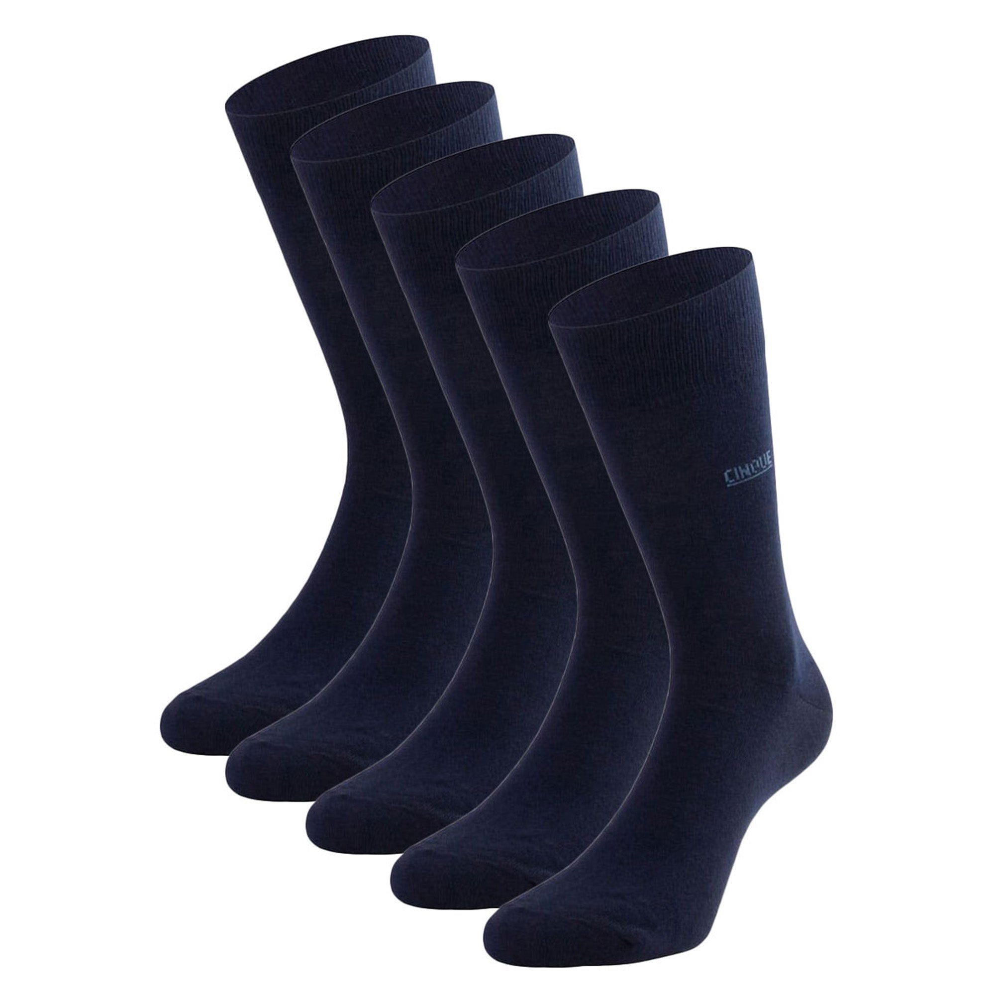 CINQUE Herren Socken, 5er Pack - Business-Socken, Baumwollmischung, Logo, einfarbig